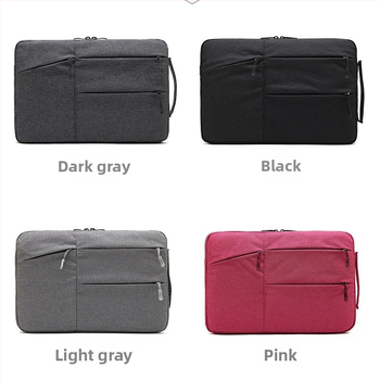 Husă pentru laptop cu buzunare interioare — polyester, fermoar, căptușeală, rezistentă la apă, anti-furt, design ușor; compatibilă cu laptopuri și tablete