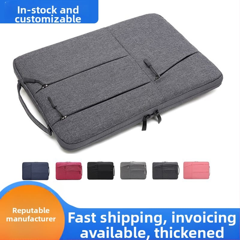 Husă pentru laptop cu buzunare interioare — polyester, fermoar, căptușeală, rezistentă la apă, anti-furt, design ușor; compatibilă cu laptopuri și tablete