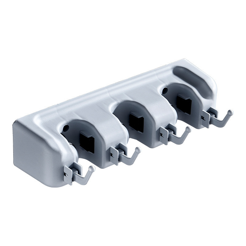 Държач за метла и моп за баня, пластмасова закачалка, клип за моп, стенен държач, модерен стил