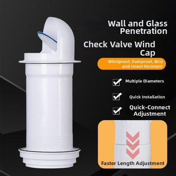 Обратен клапан, стенен или монтиран върху стъкло, пластмасов, CE-сертифициран, Сертификат №1