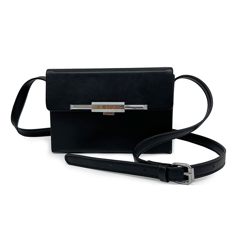 PU anyagú crossbody táska, vízszintes négyszögletes forma, mágneses zár, belső zsebek telefonra és dokumentumokra, mindennapi használatra