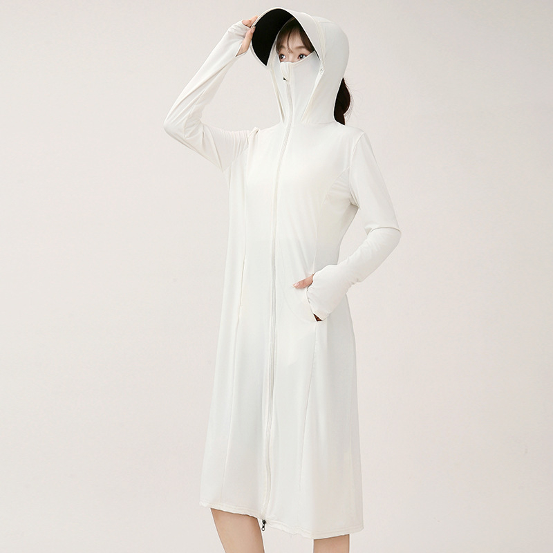 Γυναικεία μπλούζα UV προστασίας, μακριά για καλοκαίρι, ύφασμα πολυεστέρα, περιεκτικότητα 81–95%, απλός μακρύς σχεδιασμός, καλοκαίρι 2025