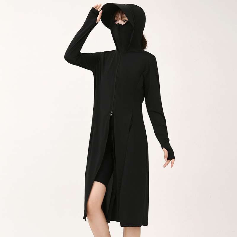 Γυναικεία μπλούζα UV προστασίας, μακριά για καλοκαίρι, ύφασμα πολυεστέρα, περιεκτικότητα 81–95%, απλός μακρύς σχεδιασμός, καλοκαίρι 2025