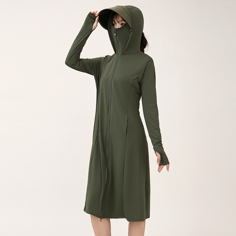 Γυναικεία μπλούζα UV προστασίας, μακριά για καλοκαίρι, ύφασμα πολυεστέρα, περιεκτικότητα 81–95%, απλός μακρύς σχεδιασμός, καλοκαίρι 2025