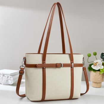 PU kanta torba, velika kapaciteta, vertikalnog kvadratnog oblika, zatvaranje na zip, laminirani džep s zipom, jedna naramenica — jesen 2025