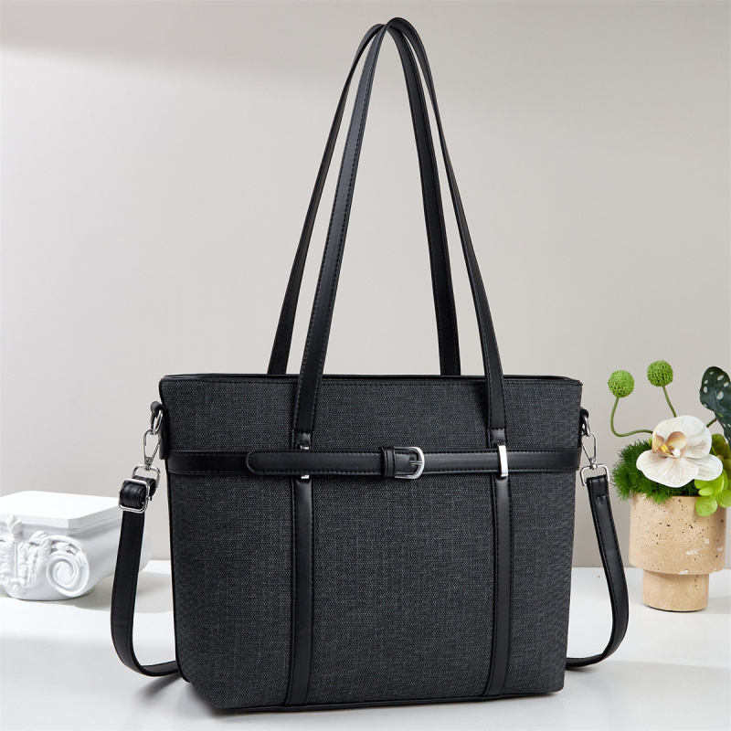 PU kanta torba, velika kapaciteta, vertikalnog kvadratnog oblika, zatvaranje na zip, laminirani džep s zipom, jedna naramenica — jesen 2025