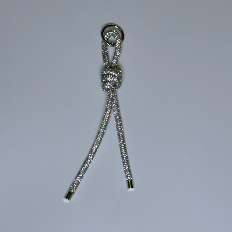 Висулка за чанта: диамантени вплетени висулки – въже и синджир, от Rhinestone кристали, урбан минималистичен стил