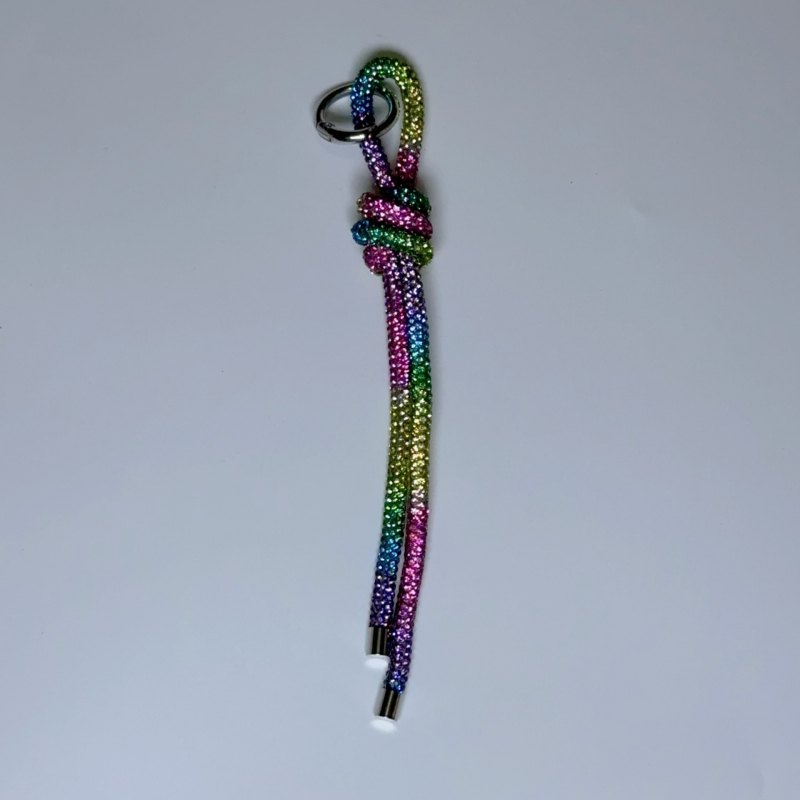 Висулка за чанта: диамантени вплетени висулки – въже и синджир, от Rhinestone кристали, урбан минималистичен стил