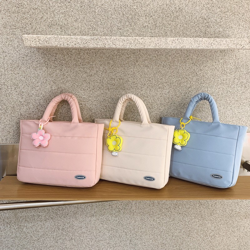 Koreai stílusú női kézitáska notebookhoz — nylon; vízálló; ultra könnyű; légáteresztő; kopásálló