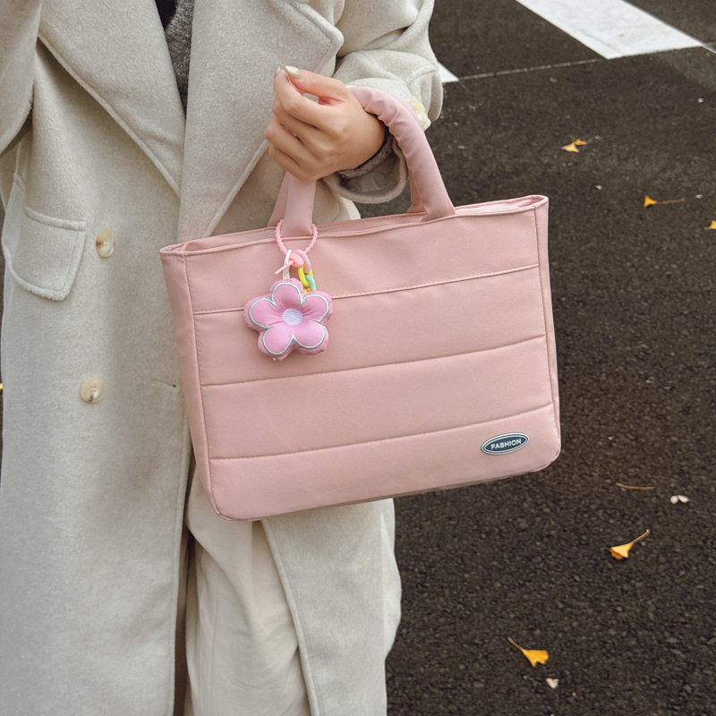 Koreai stílusú női kézitáska notebookhoz — nylon; vízálló; ultra könnyű; légáteresztő; kopásálló