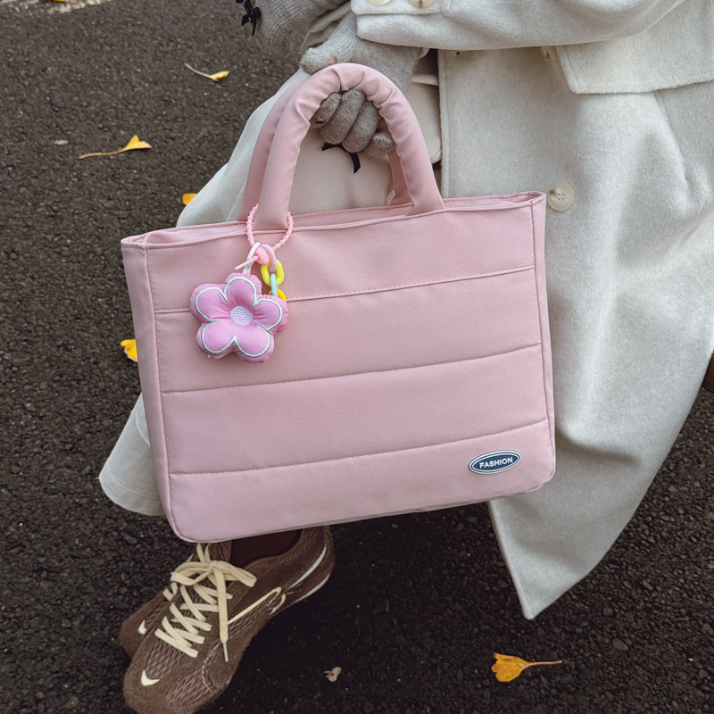 Koreai stílusú női kézitáska notebookhoz — nylon; vízálló; ultra könnyű; légáteresztő; kopásálló