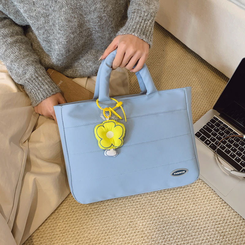 Koreai stílusú női kézitáska notebookhoz — nylon; vízálló; ultra könnyű; légáteresztő; kopásálló