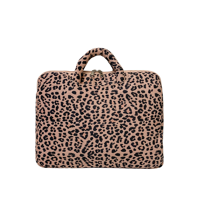 Torba za laptop i tablet s leopard printom — lagana, otporna na udarce, otporna na habanje, poliester