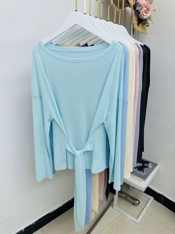 Bluza de protecție solară din poliester, UPF50+, croială lejeră, mâneci lungi, lungime medie