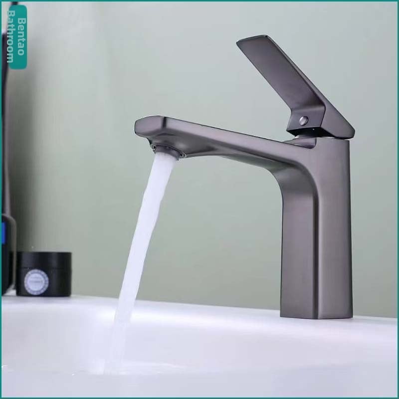 Meďová kúpeľňová batéria pre umývadlo, pod doskou, miešacia batéria, keramický diskový ventil