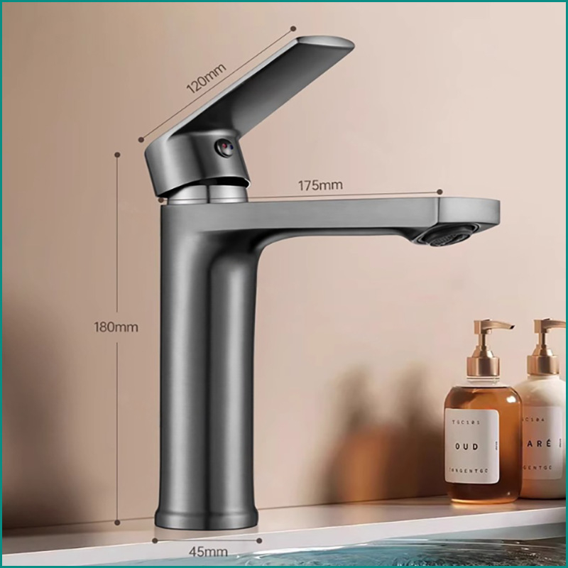 Meďová kúpeľňová batéria pre umývadlo, pod doskou, miešacia batéria, keramický diskový ventil