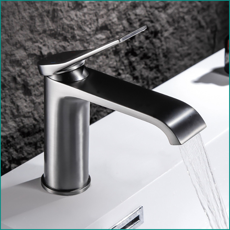 Meďová kúpeľňová batéria pre umývadlo, pod doskou, miešacia batéria, keramický diskový ventil