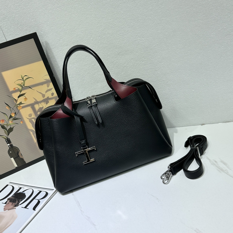 Bucket bag od prave kože s nubuk teksturom, gradski stil, zatvarač, unutarnji džep sa zipom