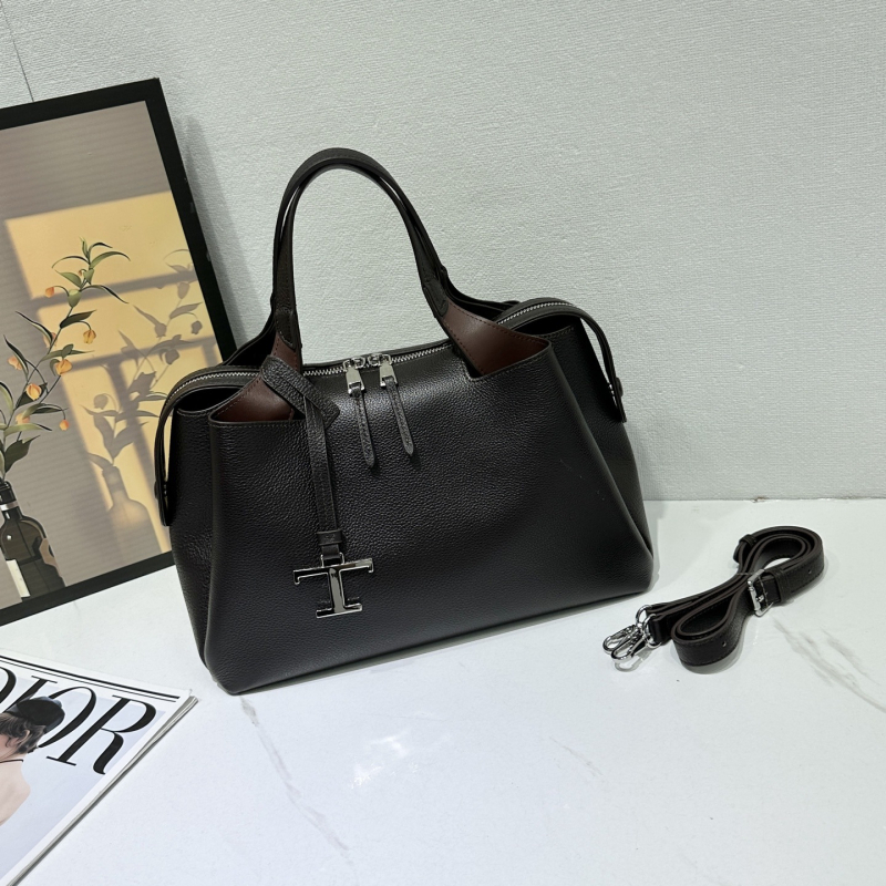 Bucket bag od prave kože s nubuk teksturom, gradski stil, zatvarač, unutarnji džep sa zipom