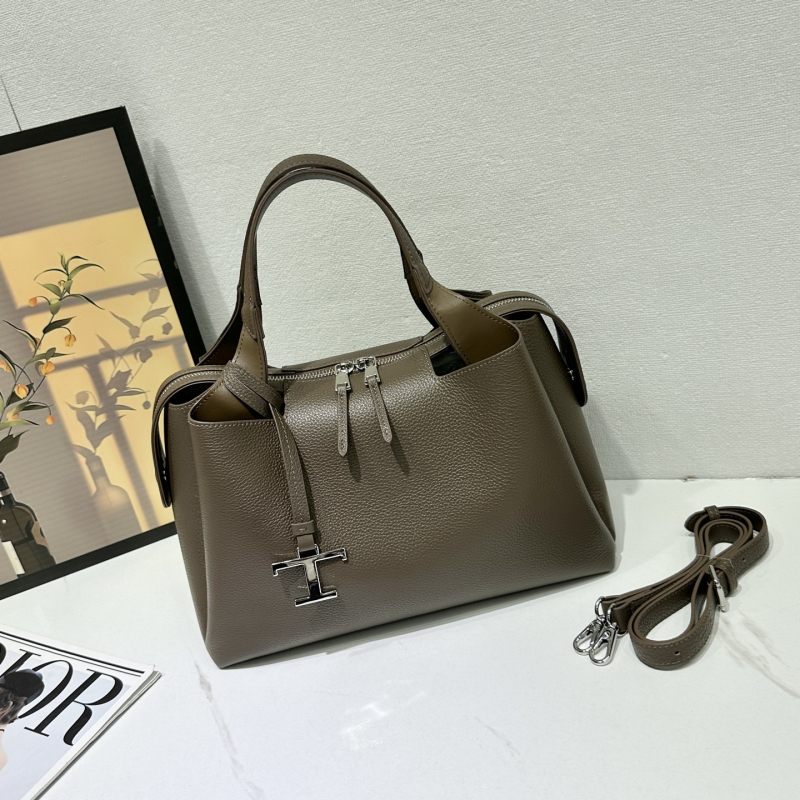 Bucket bag od prave kože s nubuk teksturom, gradski stil, zatvarač, unutarnji džep sa zipom
