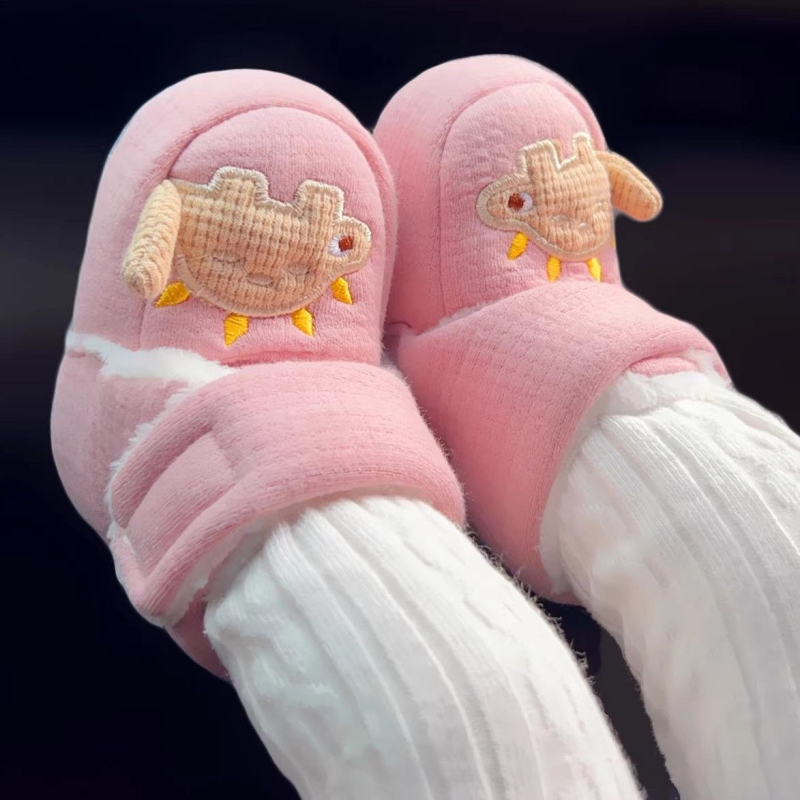 Βρεφικά υφασμάτινα παπούτσια με μαλακή σόλα, επένδυση φλίς, ζεστά, unisex, για 6-12 μηνών