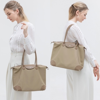 Női laptop táska, nylon Tote nagy kapacitással, keresztpántos hordozás, városi minimalist stílus, belső rekeszek: cipzáros zseb, telefontartó zseb, ID-zseb, laptop-zseb