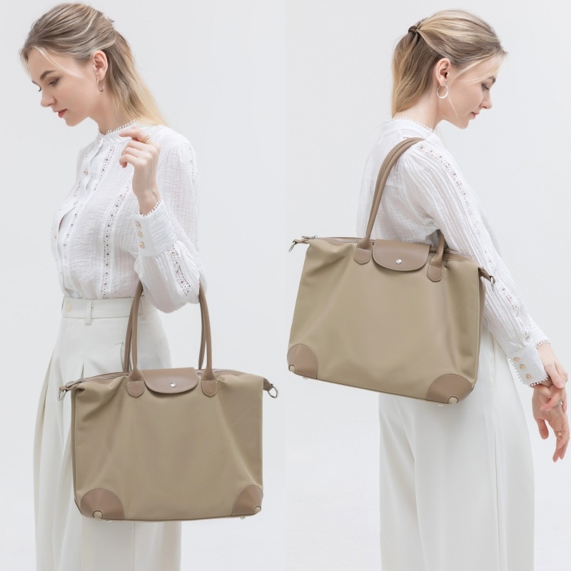 Női laptop táska, nylon Tote nagy kapacitással, keresztpántos hordozás, városi minimalist stílus, belső rekeszek: cipzáros zseb, telefontartó zseb, ID-zseb, laptop-zseb