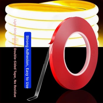 LED ταινία με διπλής όψεως ακρυλικό κόλλα για τοποθέτηση σε κανάλια — χωρίς ίχνη, υψηλή διαφάνεια, χωρίς κατάλοιπα