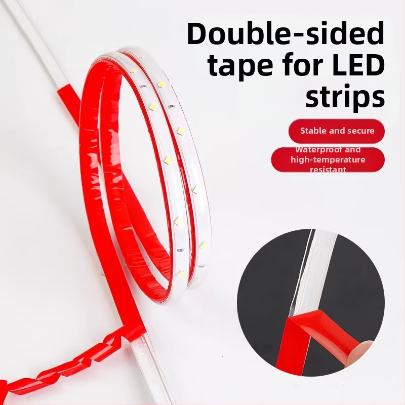 Lepidlo pre LED pásik – dvojstranné akrylátové lepidlo pre uchytenie v kanáloch — nano bez stôp, vysoká priezračnosť, bez zvyškov