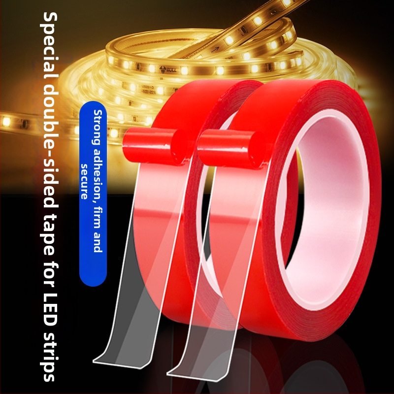 Lepidlo pre LED pásik – dvojstranné akrylátové lepidlo pre uchytenie v kanáloch — nano bez stôp, vysoká priezračnosť, bez zvyškov