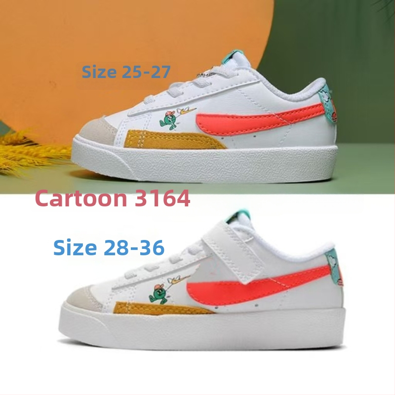 NK Trailblazer Graffiti Gyerekeknek Velcro Cipő - alacsony felső rész, bőr felsőrész, bőr talp, Velcro-zár, mindennapi sportcipő