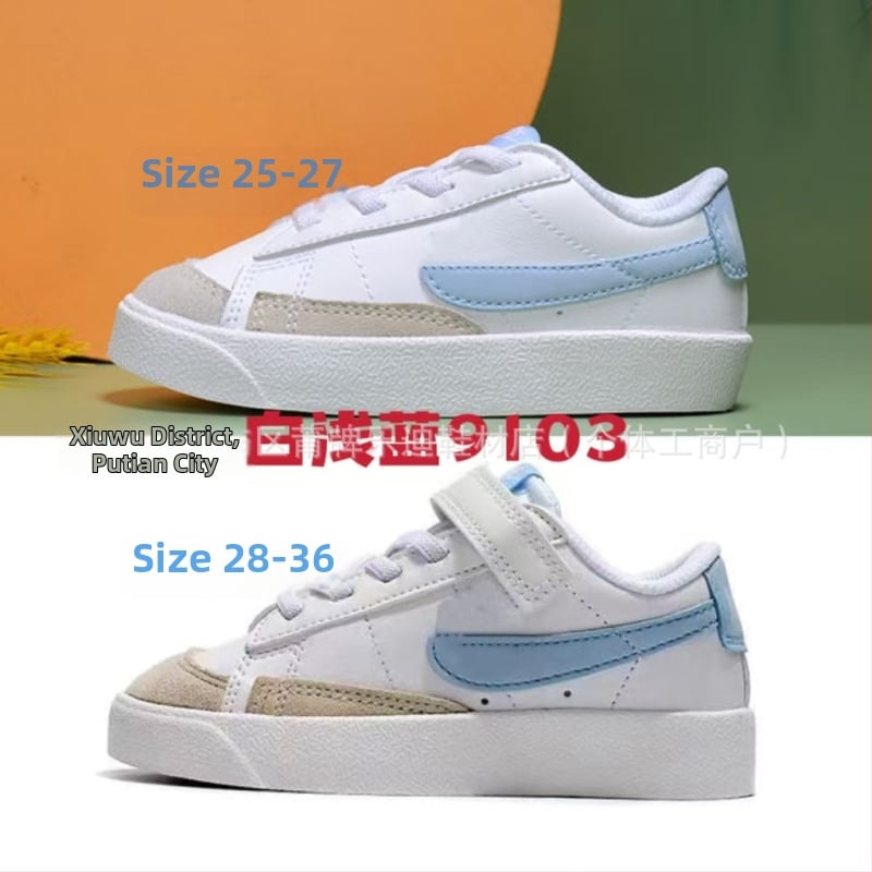 NK Trailblazer Graffiti Gyerekeknek Velcro Cipő - alacsony felső rész, bőr felsőrész, bőr talp, Velcro-zár, mindennapi sportcipő