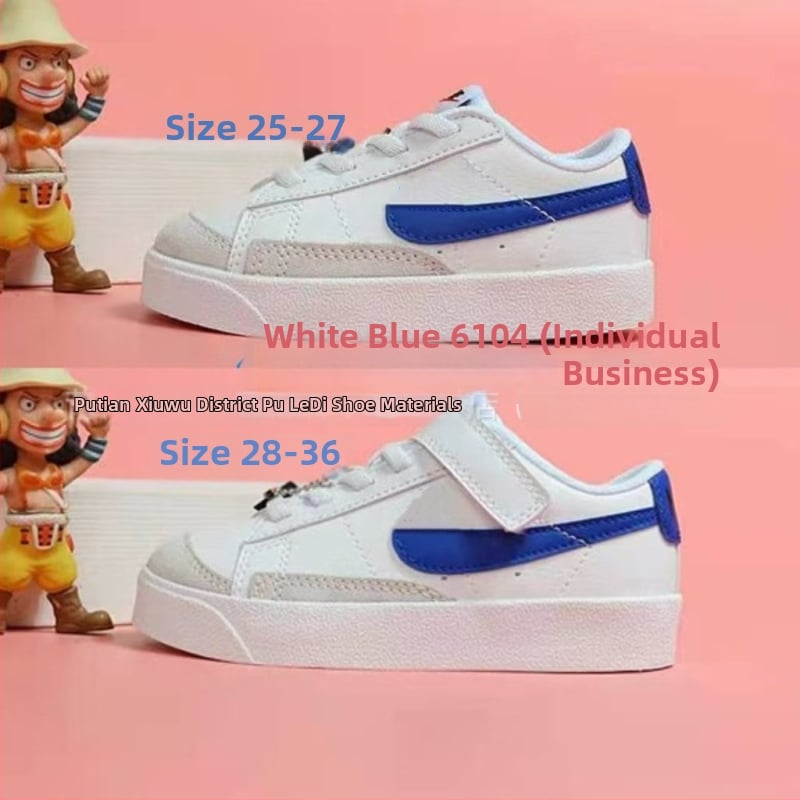 NK Trailblazer Graffiti Gyerekeknek Velcro Cipő - alacsony felső rész, bőr felsőrész, bőr talp, Velcro-zár, mindennapi sportcipő