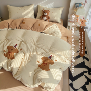 Sunny Day set lenjerie de pat, patru piese, poliester, desen animat, imprimare reactiva