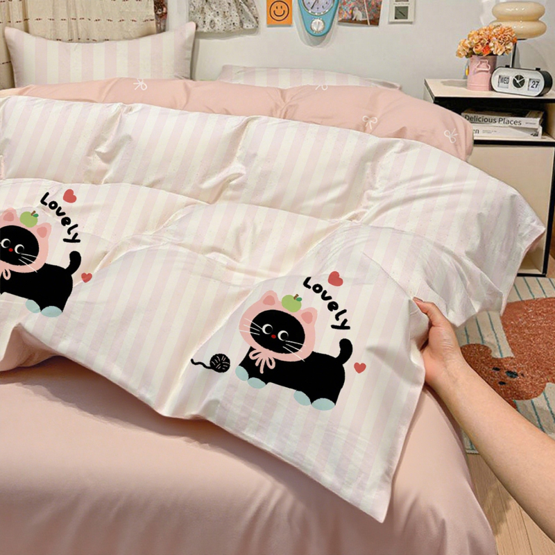 Sunny Day set lenjerie de pat, patru piese, poliester, desen animat, imprimare reactiva