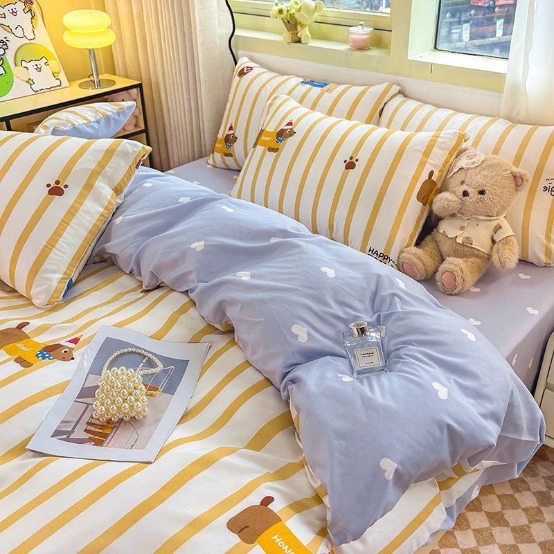 Sunny Day set lenjerie de pat, patru piese, poliester, desen animat, imprimare reactiva