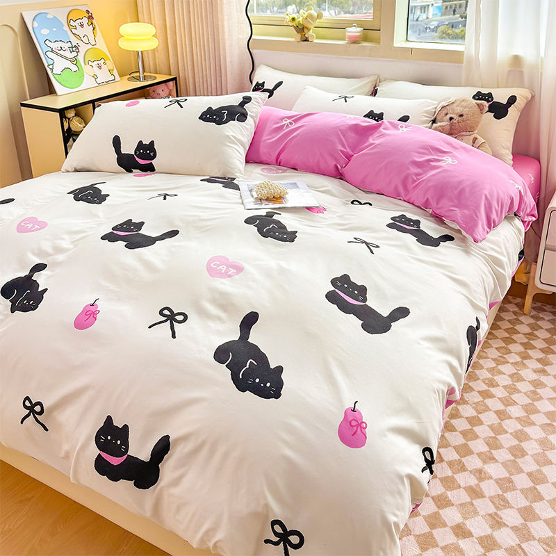 Sunny Day set lenjerie de pat, patru piese, poliester, desen animat, imprimare reactiva