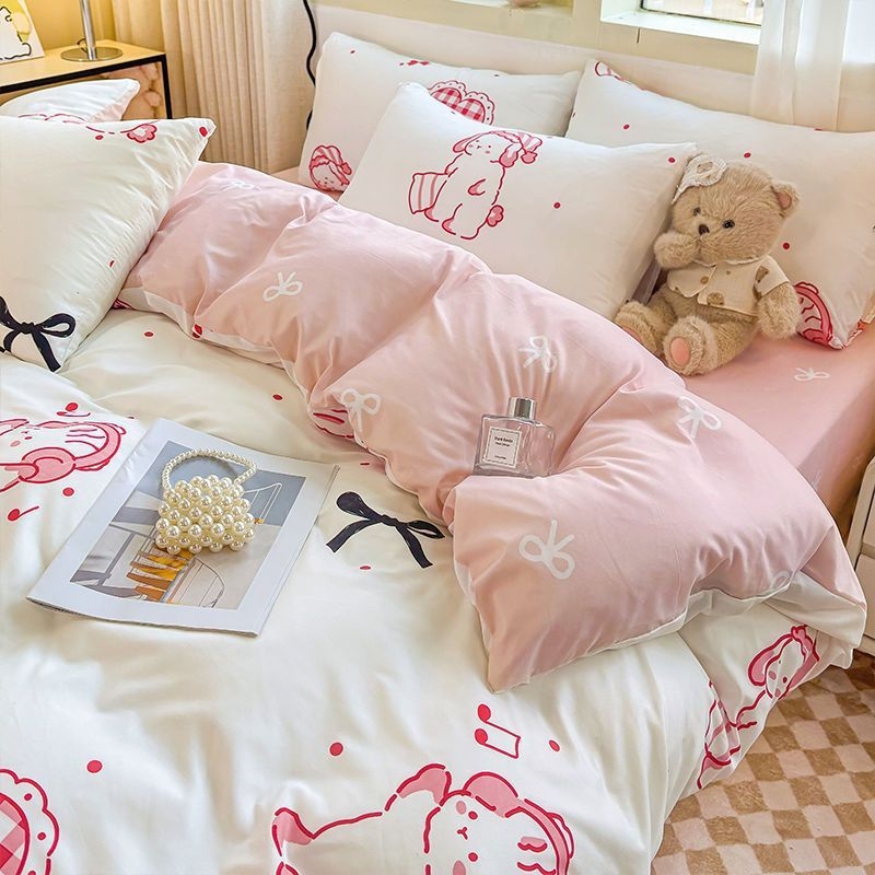 Sunny Day set lenjerie de pat, patru piese, poliester, desen animat, imprimare reactiva