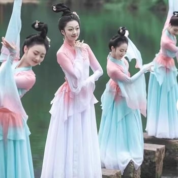 Női etnikai klasszikus táncruha – Spandex PU-val, 2024 nyár