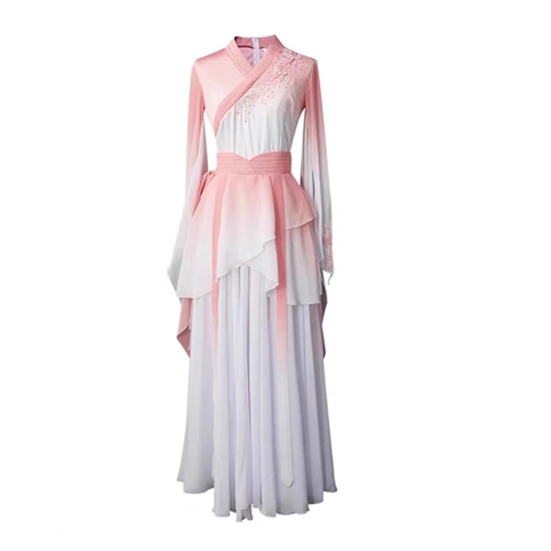 Női etnikai klasszikus táncruha – Spandex PU-val, 2024 nyár