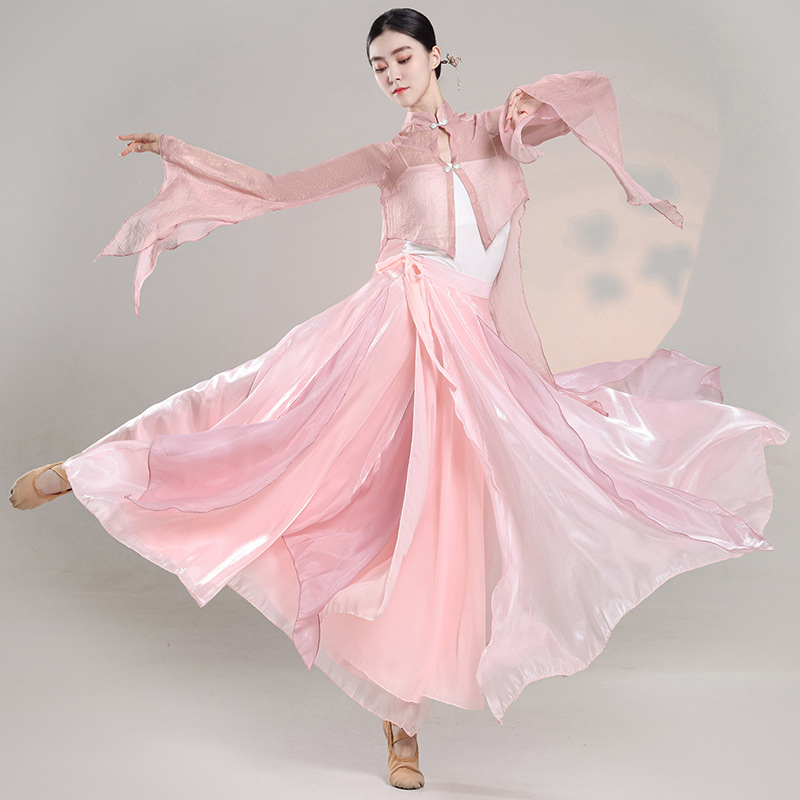 Női etnikai klasszikus táncruha – Spandex PU-val, 2024 nyár