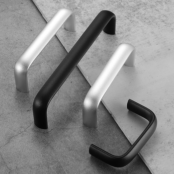 Овална алуминиева дръжка за шкаф, модел 162, East Wave, анодирано покритие, регулируемо разстояние между монтажните отвори