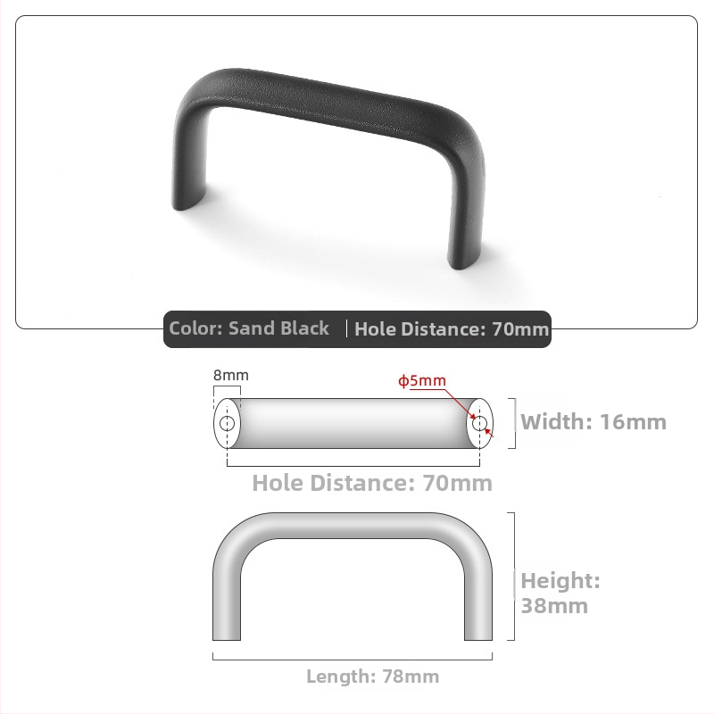 Овална алуминиева дръжка за шкаф, модел 162, East Wave, анодирано покритие, регулируемо разстояние между монтажните отвори