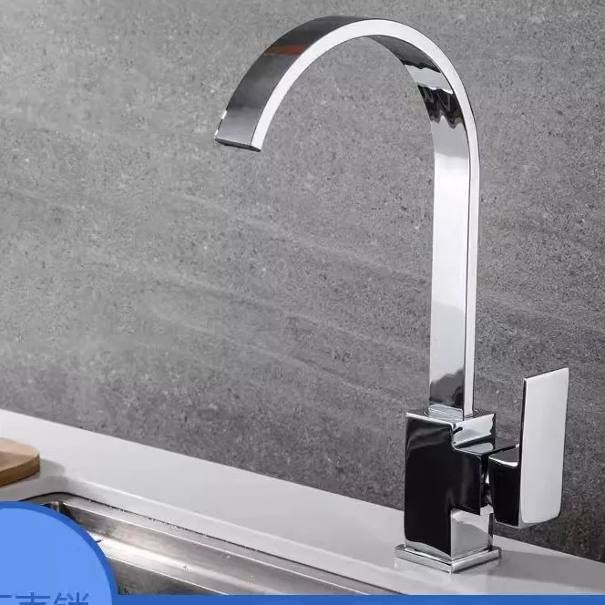 Kuchynský drezový kohút, otočný miešadlo, meď/zliatina, keramický disk ventilu, model SM-S58158, priemer sedla ventilu 30 mm, vstup/výstup 14 mm, jednoručné ovládanie, prevádzková teplota 1–90°C