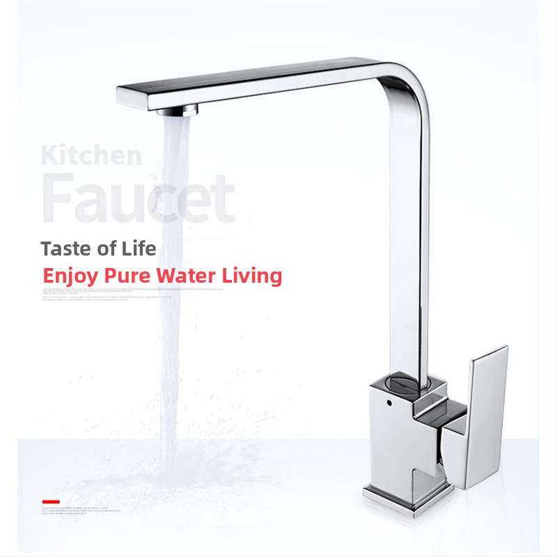 Kuchynský drezový kohút, otočný miešadlo, meď/zliatina, keramický disk ventilu, model SM-S58158, priemer sedla ventilu 30 mm, vstup/výstup 14 mm, jednoručné ovládanie, prevádzková teplota 1–90°C