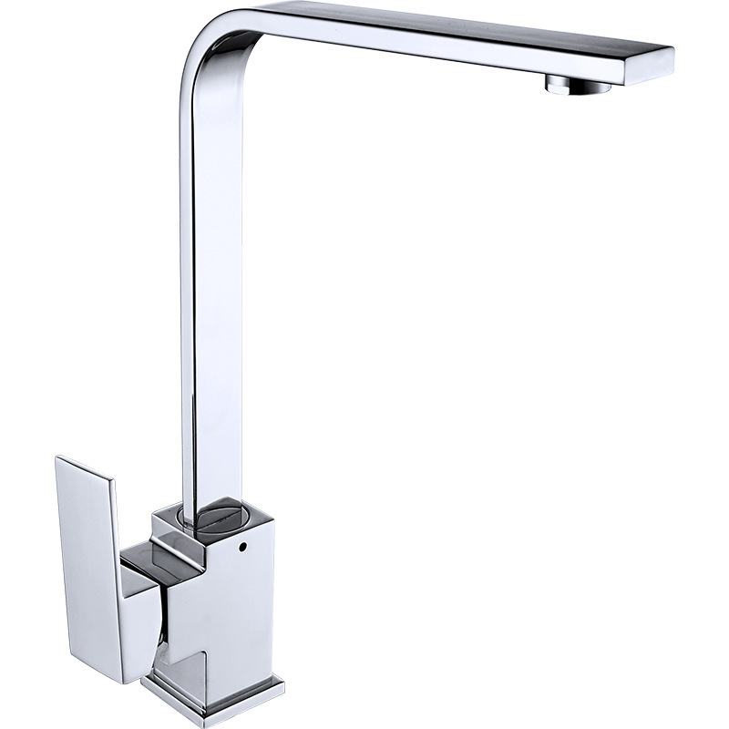 Kuchynský drezový kohút, otočný miešadlo, meď/zliatina, keramický disk ventilu, model SM-S58158, priemer sedla ventilu 30 mm, vstup/výstup 14 mm, jednoručné ovládanie, prevádzková teplota 1–90°C