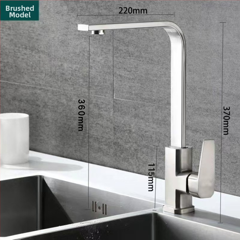 Kuchynský drezový kohút, otočný miešadlo, meď/zliatina, keramický disk ventilu, model SM-S58158, priemer sedla ventilu 30 mm, vstup/výstup 14 mm, jednoručné ovládanie, prevádzková teplota 1–90°C