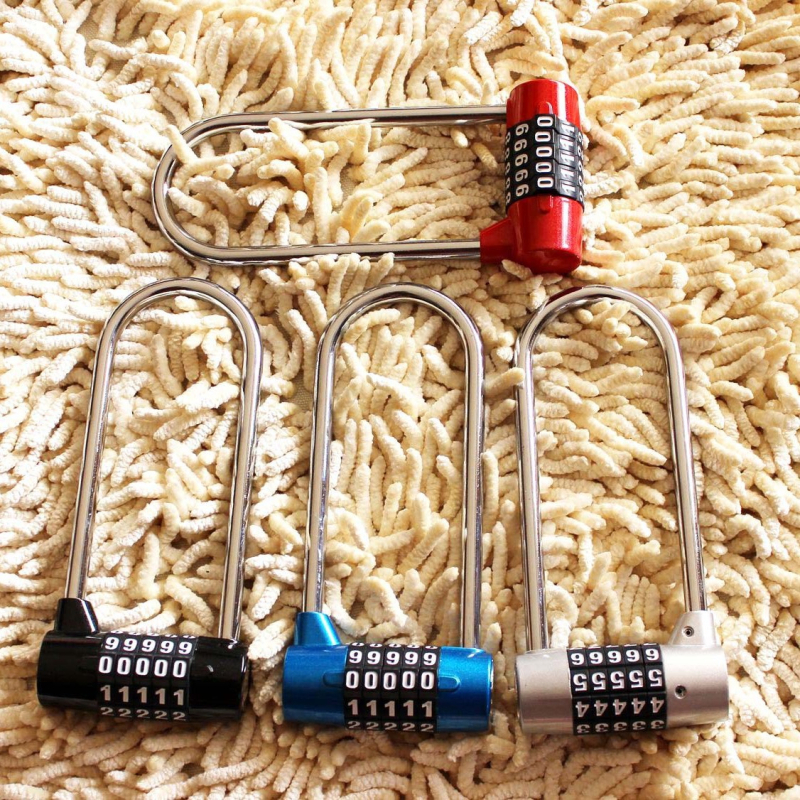 DA50-L digitális szekrényzár, 5 görgővel, test cinkötvözet, acél zárógerenda, 43 mm távolság a rudak között