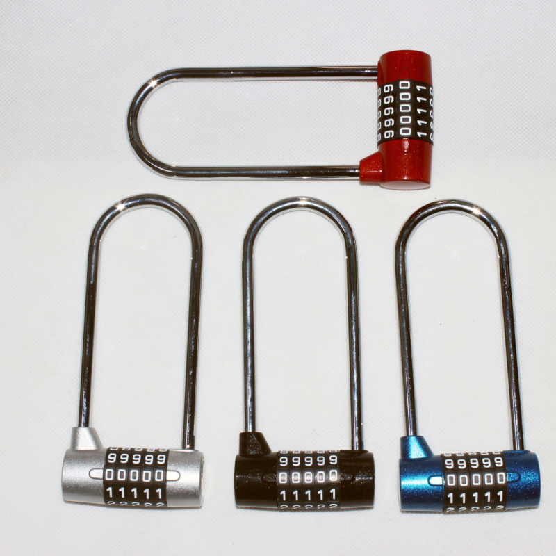 DA50-L digitális szekrényzár, 5 görgővel, test cinkötvözet, acél zárógerenda, 43 mm távolság a rudak között