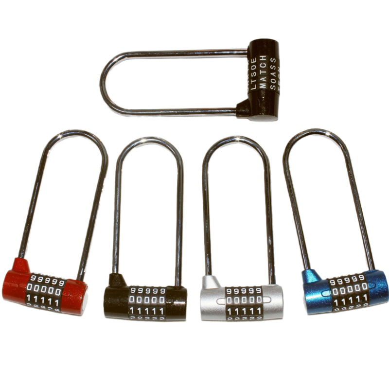 DA50-L digitális szekrényzár, 5 görgővel, test cinkötvözet, acél zárógerenda, 43 mm távolság a rudak között